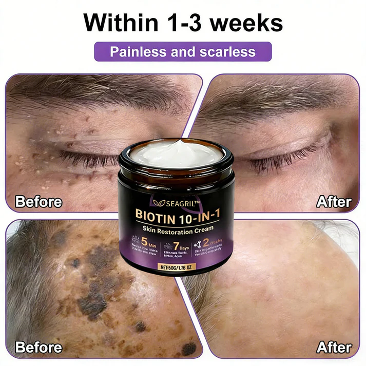 Made and Shipped from USA ✨SEAGRIL® Biotin 10-in-1 Skin Restoration Cream 🍀