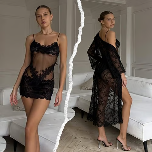Elegant Lace Nightgown – Soft, Sexy & Irresistible 💖
