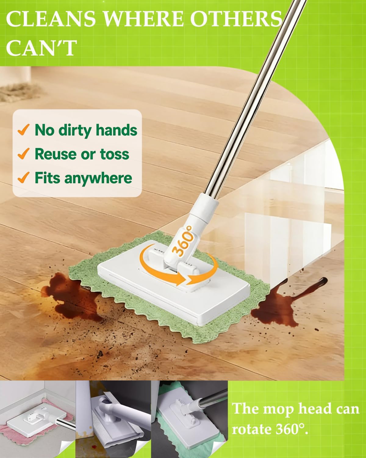 Hands-Free Multi-Purpose Flat Mop