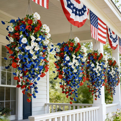 ✨ Celebrate America's 250th Anniversary with Patriotic Hanging Flower Baskets