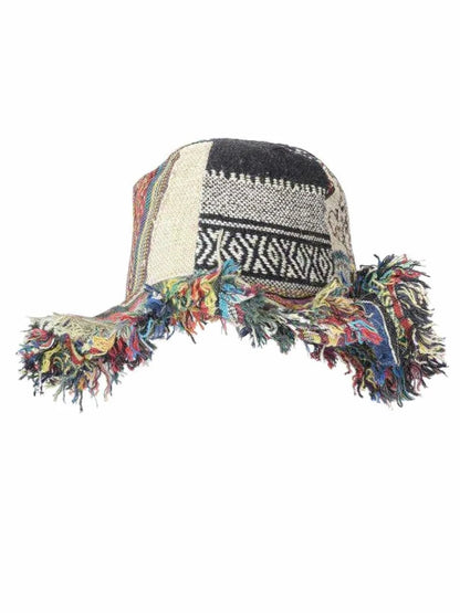 🔥49% OFF - 🍄🎩The Shapeable Patchwork Bucket Hat: One-of-a-Kind Frayed Cotton-Hemp Sun Hat(Random Color)