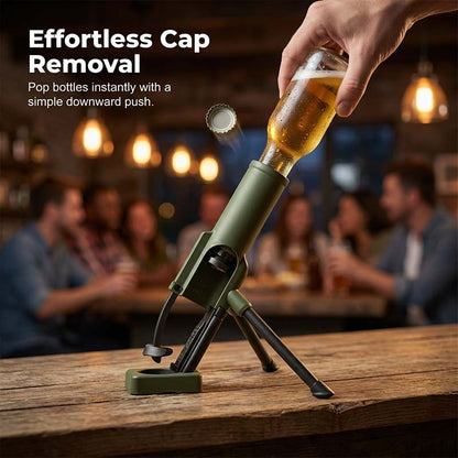 🔥LAST DAY 70% OFF🔥-🚀 51mm Beer Bottle Mortar Bottle Opener 🍻– Novelty Cap-Launching Desk & Bar Accessory🔥